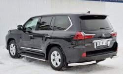 13 449 р. Защита заднего бампера (Ø76 мм уголки, нержавейка) SLITKOFF Lexus LX450d J200 2-ой рестайлинг (2015-2022)  с доставкой в г. Екатеринбург. Увеличить фотографию 2