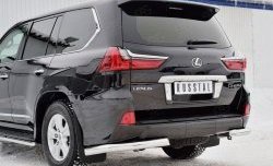 13 449 р. Защита заднего бампера (Ø76 мм уголки, нержавейка) SLITKOFF Lexus LX450d J200 2-ой рестайлинг (2015-2022)  с доставкой в г. Екатеринбург. Увеличить фотографию 4