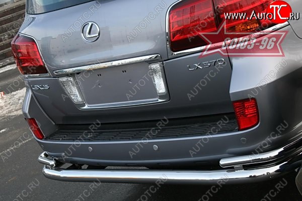 25 667 р. Двойная защита заднего бампера Souz-96 (d76/42) Lexus LX570 J200 дорестайлинг (2007-2012)  с доставкой в г. Екатеринбург