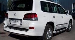 14 999 р. Защита заднего бампера (Ø75х42 мм, нержавейка) Russtal Lexus LX570 J200 дорестайлинг (2007-2012)  с доставкой в г. Екатеринбург. Увеличить фотографию 3