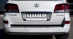 14 999 р. Защита заднего бампера (Ø75х42 мм, нержавейка) Russtal Lexus LX570 J200 дорестайлинг (2007-2012)  с доставкой в г. Екатеринбург. Увеличить фотографию 4