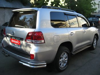 10 999 р. Защита заднего бампера WINBO (уголки, Ø76 и 38 мм, нержавейка) Toyota Land Cruiser 200 дорестайлинг (2007-2012)  с доставкой в г. Екатеринбург. Увеличить фотографию 5