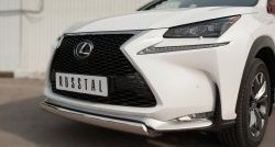 17 299 р. Защита переднего бампера (Ø75х42 мм, нержавейка, F-SPORT) Russtal Lexus NX200T Z10 (2014-2017)  с доставкой в г. Екатеринбург. Увеличить фотографию 2