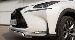 17 299 р. Защита переднего бампера (Ø75х42 мм, нержавейка, F-SPORT) Russtal Lexus NX200T Z10 (2014-2017)  с доставкой в г. Екатеринбург. Увеличить фотографию 3