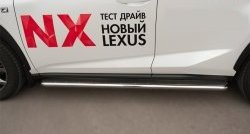 24 749 р. Широкая защита порогов F SPORT Russtal Lexus NX200T Z10 (2014-2017) (Текстура поверхности листа №1)  с доставкой в г. Екатеринбург. Увеличить фотографию 3