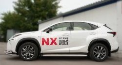 24 749 р. Широкая защита порогов F SPORT Russtal Lexus NX200T Z10 (2014-2017) (Текстура поверхности листа №1)  с доставкой в г. Екатеринбург. Увеличить фотографию 4