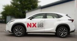 24 749 р. Широкая защита порогов F SPORT Russtal Lexus NX200T Z10 (2014-2017) (Текстура поверхности листа №1)  с доставкой в г. Екатеринбург. Увеличить фотографию 6