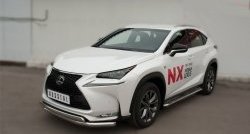 24 749 р. Широкая защита порогов F SPORT Russtal Lexus NX200T Z10 (2014-2017) (Текстура поверхности листа №1)  с доставкой в г. Екатеринбург. Увеличить фотографию 7