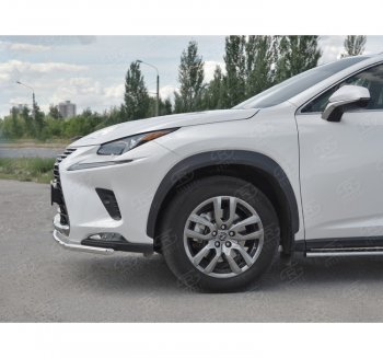 13 799 р. Защита переднего бампера (Ø42 мм, нержавейка) SLITKOFF Lexus NX300h Z10 дорестайлинг (2014-2017)  с доставкой в г. Екатеринбург. Увеличить фотографию 2