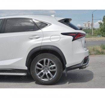 8 999 р. Защита заднего бампера (Ø63 мм, нержавейка) Russtal  Lexus NX300h  Z10 (2014-2017) дорестайлинг  с доставкой в г. Екатеринбург. Увеличить фотографию 2