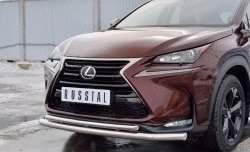 19 799 р. Защита переднего бампера (2 трубыØ63 и 42 мм, нержавейка) Russtal Lexus NX200 Z10 дорестайлинг (2014-2017)  с доставкой в г. Екатеринбург. Увеличить фотографию 4