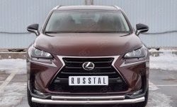 19 799 р. Защита переднего бампера (2 трубыØ63 и 42 мм, нержавейка) Russtal Lexus NX200 Z10 дорестайлинг (2014-2017)  с доставкой в г. Екатеринбург. Увеличить фотографию 1