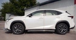 21 549 р. Защита порогов из круглой трубы диаметром 63 мм Russtal Lexus NX200 Z10 дорестайлинг (2014-2017)  с доставкой в г. Екатеринбург. Увеличить фотографию 2