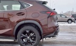 17 599 р. Защита заднего бампера (Ø42 мм с надписью, нержавейка) SLITKOFF Lexus NX200 Z10 дорестайлинг (2014-2017)  с доставкой в г. Екатеринбург. Увеличить фотографию 3