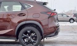 9 799 р. Защита заднего бампера (Ø42 мм уголки, нержавейка) Russtal  Lexus NX200  Z10 (2014-2017) дорестайлинг  с доставкой в г. Екатеринбург. Увеличить фотографию 4