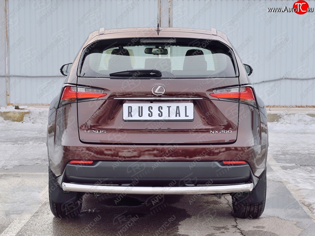 16 249 р. Защита заднего бампера (Ø63 мм, нержавейка) SLITKOFF Lexus NX200 Z10 дорестайлинг (2014-2017)  с доставкой в г. Екатеринбург