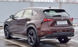 16 899 р. Защита заднего бампера (Ø63 мм уголки, нержавейка) SLITKOFF Lexus NX200 Z10 дорестайлинг (2014-2017)  с доставкой в г. Екатеринбург. Увеличить фотографию 2