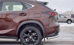 16 899 р. Защита заднего бампера (Ø63 мм уголки, нержавейка) SLITKOFF Lexus NX200 Z10 дорестайлинг (2014-2017)  с доставкой в г. Екатеринбург. Увеличить фотографию 3