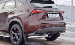 16 899 р. Защита заднего бампера (Ø63 мм уголки, нержавейка) SLITKOFF Lexus NX200 Z10 дорестайлинг (2014-2017)  с доставкой в г. Екатеринбург. Увеличить фотографию 4