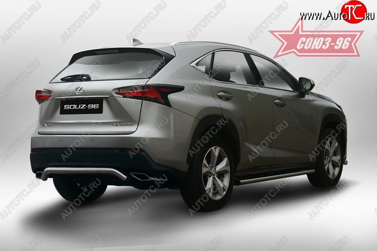 13 679 р. Защита заднего бампера (F-Sport) Souz-96 (d60) Lexus NX200T Z10 (2014-2017)  с доставкой в г. Екатеринбург