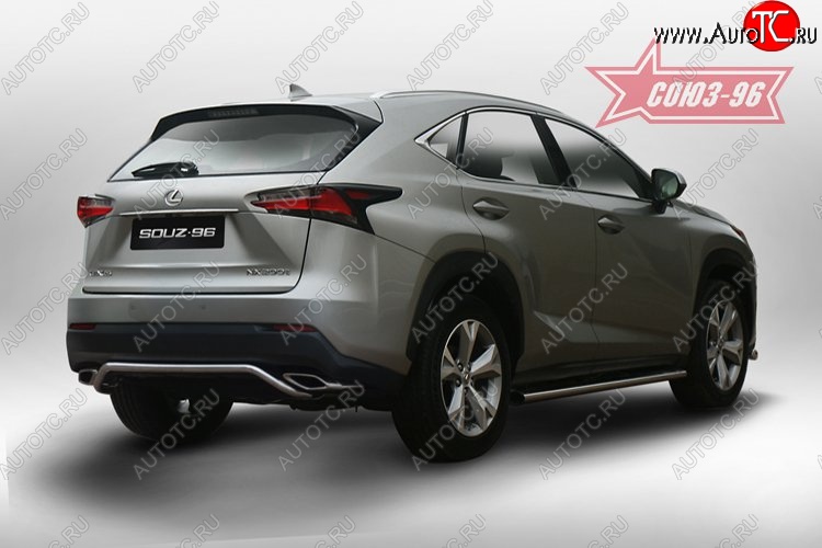 13 319 р. Узкая защита заднего бампера d42 Souz-96 Lexus NX200 Z10 дорестайлинг (2014-2017)  с доставкой в г. Екатеринбург