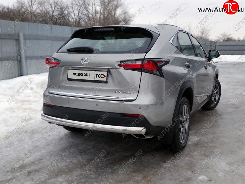 23 599 р. Защита заднего бампера (овальная) ТСС (нержавейка d75х42 мм) Lexus NX200 Z10 дорестайлинг (2014-2017)  с доставкой в г. Екатеринбург