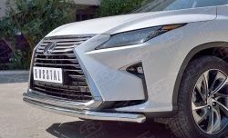 19 799 р. Защита переднего бампера (2 трубыØ63 и 42 мм, нержавейка) Russtal Lexus RX 200T AL20 дорестайлинг (2015-2017)  с доставкой в г. Екатеринбург. Увеличить фотографию 4