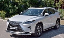 15 649 р. Защита переднего бампера (Ø63 мм, нержавейка) Russtal Lexus RX 200T AL20 дорестайлинг (2015-2017)  с доставкой в г. Екатеринбург. Увеличить фотографию 2