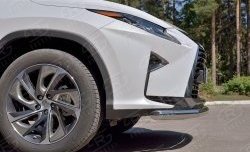 15 649 р. Защита переднего бампера (Ø63 мм, нержавейка) Russtal Lexus RX 200T AL20 дорестайлинг (2015-2017)  с доставкой в г. Екатеринбург. Увеличить фотографию 3