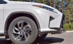 15 649 р. Защита переднего бампера (Ø75х42 мм, нержавейка) Russtal Lexus RX 200T AL20 дорестайлинг (2015-2017)  с доставкой в г. Екатеринбург. Увеличить фотографию 3