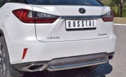 13 549 р. Защита заднего бампера (Ø63 мм, окрашенная) Russtal Lexus RX 200T AL20 дорестайлинг (2015-2017)  с доставкой в г. Екатеринбург. Увеличить фотографию 3