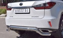 15 649 р. Защита заднего бампера диаметром 63 мм с изгибом Russtal Lexus RX 200T AL20 дорестайлинг (2015-2017)  с доставкой в г. Екатеринбург. Увеличить фотографию 3