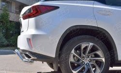 15 649 р. Защита заднего бампера диаметром 63 мм с изгибом Russtal Lexus RX 200T AL20 дорестайлинг (2015-2017)  с доставкой в г. Екатеринбург. Увеличить фотографию 4