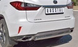 15 649 р. Защита заднего бампера (Ø75x42 мм, нержавейка) Russtal Lexus RX 200T AL20 дорестайлинг (2015-2017)  с доставкой в г. Екатеринбург. Увеличить фотографию 3