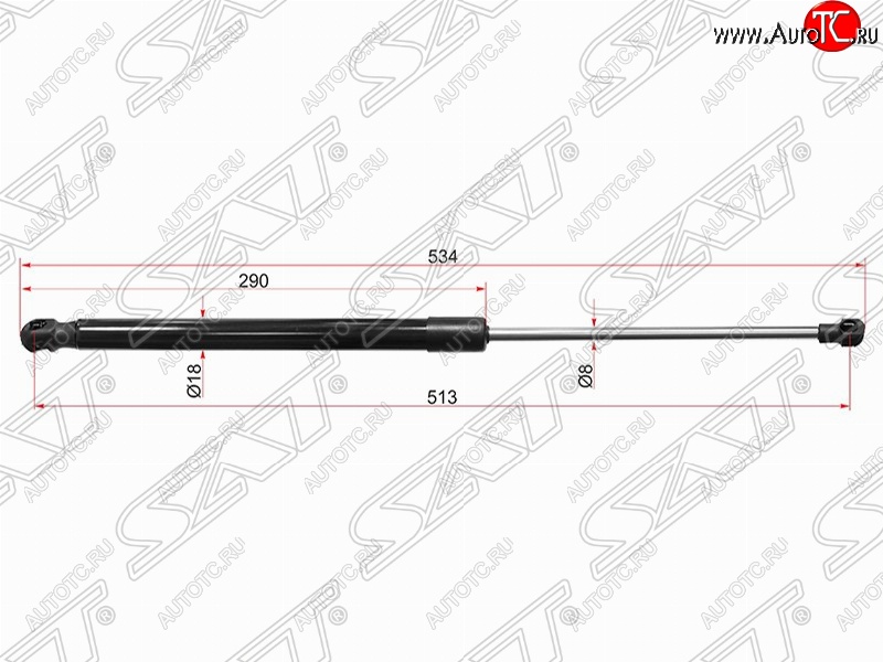 669 р. Левый упор капота SAT (газовый)  Lexus RX350  AL10 - RX450H  AL10  с доставкой в г. Екатеринбург