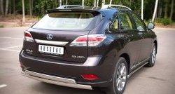 23 999 р. Защита заднего бампера (2 трубы Ø76х42 мм, нержавейка) Russtal Lexus RX270 AL10 дорестайлинг (2010-2012)  с доставкой в г. Екатеринбург. Увеличить фотографию 4