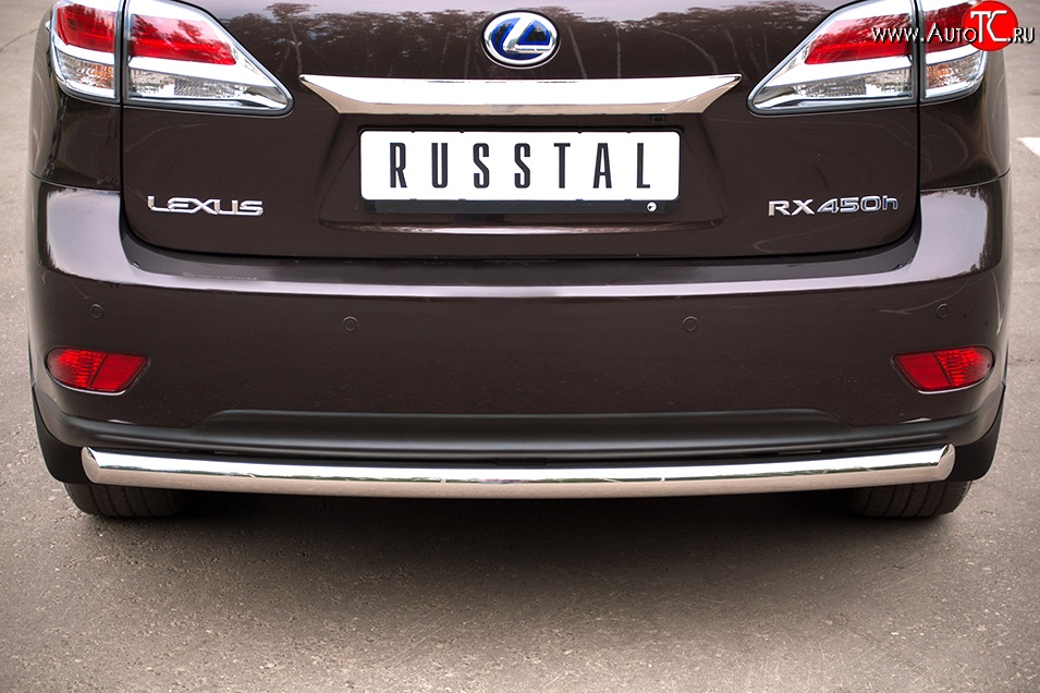 15 999 р. Одинарная защита заднего бампера из трубы диаметром 63 мм Russtal Lexus RX270 AL10 дорестайлинг (2010-2012)  с доставкой в г. Екатеринбург