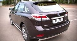 16 849 р. Защита заднего бампера (Ø75x42 мм, нержавейка) Russtal Lexus RX270 AL10 дорестайлинг (2010-2012)  с доставкой в г. Екатеринбург. Увеличить фотографию 4