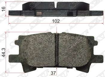 759 р. Колодки тормозные SAT (задние)  Lexus RX300  XU30 (2003-2006), Lexus RX330  XU30 (2003-2006), Lexus RX350  XU30 (2003-2006), Toyota Harrier  XU30 (2003-2013), Toyota Highlander ( XU20,  XU40) (2000-2010), Toyota Kluger ( XU20,  XU40) (2000-2010)  с доставкой в г. Екатеринбург. Увеличить фотографию 1