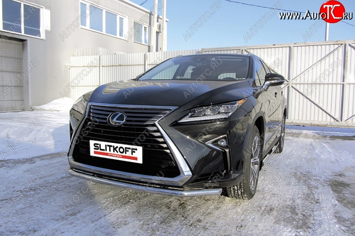 18 849 р. Одинарная защита переднего бампера диаметром 57 мм Slitkoff  Lexus RX350  AL20 (2015-2019) дорестайлинг (Нержавейка, Полированная)  с доставкой в г. Екатеринбург