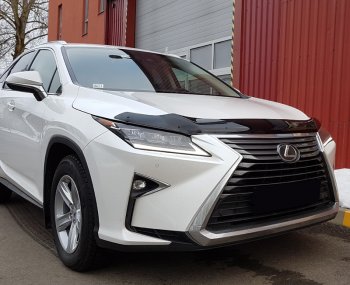 2 999 р. Дефлектор капота SIM Lexus RX350L AL20 дорестайлинг (2017-2019)  с доставкой в г. Екатеринбург. Увеличить фотографию 1