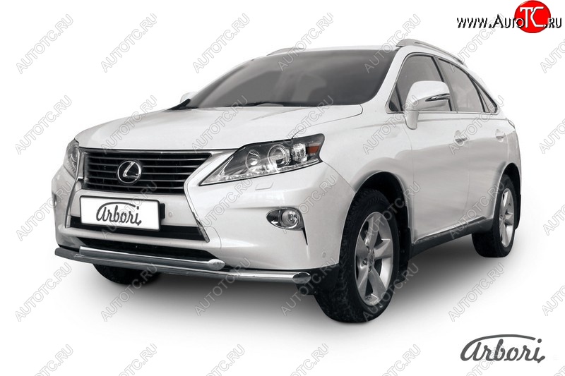 22 049 р. Защита переднего бампера Arbori (нержавейка, 2 трубы d57 mm) Lexus RX350 AL10 рестайлинг (2012-2015)  с доставкой в г. Екатеринбург