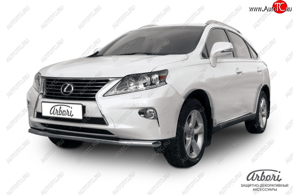 23 939 р. Защита переднего бампера Arbori (нержавейка, 1 труба d57 mm) Lexus RX350 AL10 рестайлинг (2012-2015)  с доставкой в г. Екатеринбург