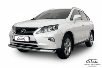 Защита переднего бампера Arbori (нержавейка, 1 труба d76 mm). Lexus RX350 AL10 рестайлинг (2012-2015)