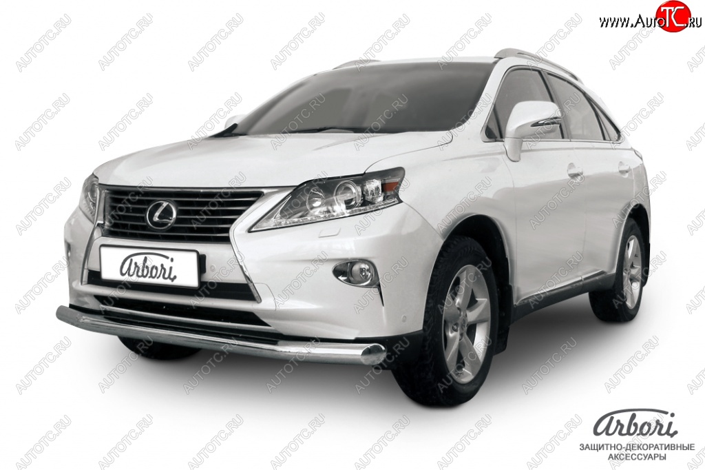 20 879 р. Защита переднего бампера Arbori (нержавейка, 1 труба d76 mm). Lexus RX350 AL10 рестайлинг (2012-2015)  с доставкой в г. Екатеринбург