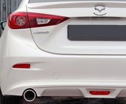 7 199 р. Диффузор заднего бампера Sport v1  Mazda 3/Axela  BM (2013-2016) дорестайлинг, хэтчбэк (Неокрашенная)  с доставкой в г. Екатеринбург. Увеличить фотографию 2