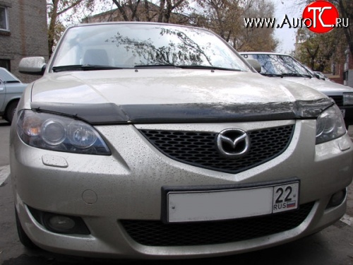 2 599 р. Дефлектор капота NovLine Mazda 3/Axela BK дорестайлинг седан (2003-2006)  с доставкой в г. Екатеринбург