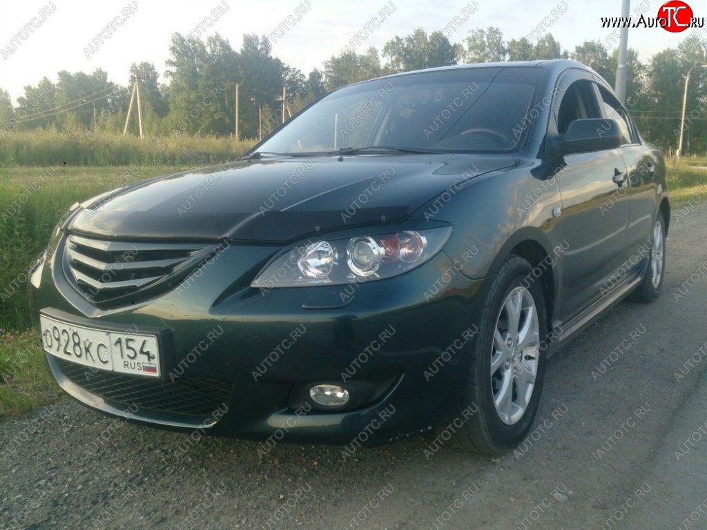 3 189 р. Решётка радиатора Корнер Mazda 3/Axela BK дорестайлинг седан (2003-2006) (Неокрашенная)  с доставкой в г. Екатеринбург