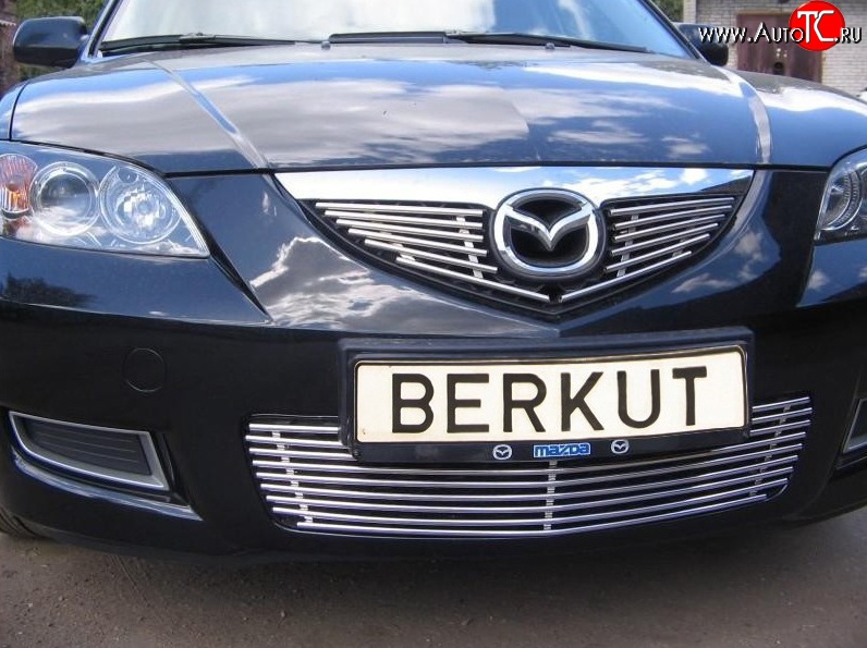 5 399 р. Декоративная вставка воздухозаборника Berkut Mazda 3/Axela BK дорестайлинг седан (2003-2006)  с доставкой в г. Екатеринбург