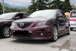 999 р. Реснички на фары RAVEN STYLE Mazda 3/Axela BK дорестайлинг седан (2003-2006) (Неокрашенные)  с доставкой в г. Екатеринбург. Увеличить фотографию 3